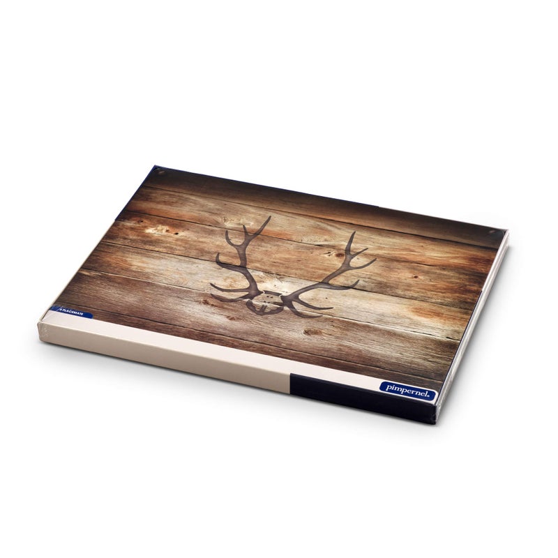 Pimpernel Lodge Collection Placemat Set â€“ (15.7" x 11.7") Cork-Backed Boards with Rustic Antler & Wood Artwork, Heat & Stain Resistant Lacquered Finish, Decorative Table Mats for Dining & Kitchen - Image 4